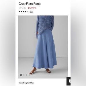 Crop Flare Pants by “club Monaco” size 12. Light blue. New with tags.